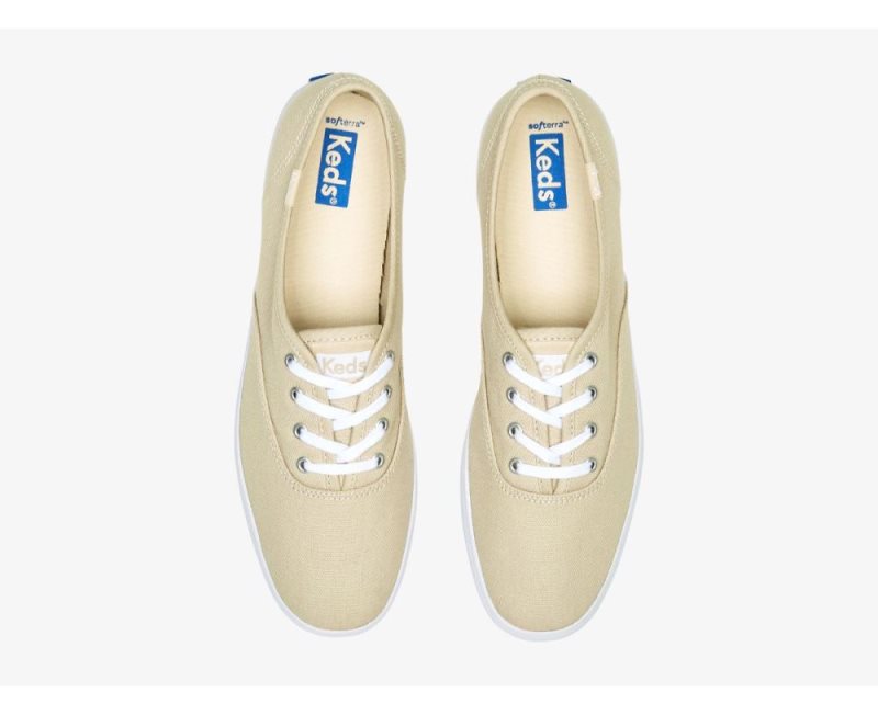 Keds Keds Champion Feat. Organic Katoenen Sneakers Dames Oatmeal | fXQEX14X