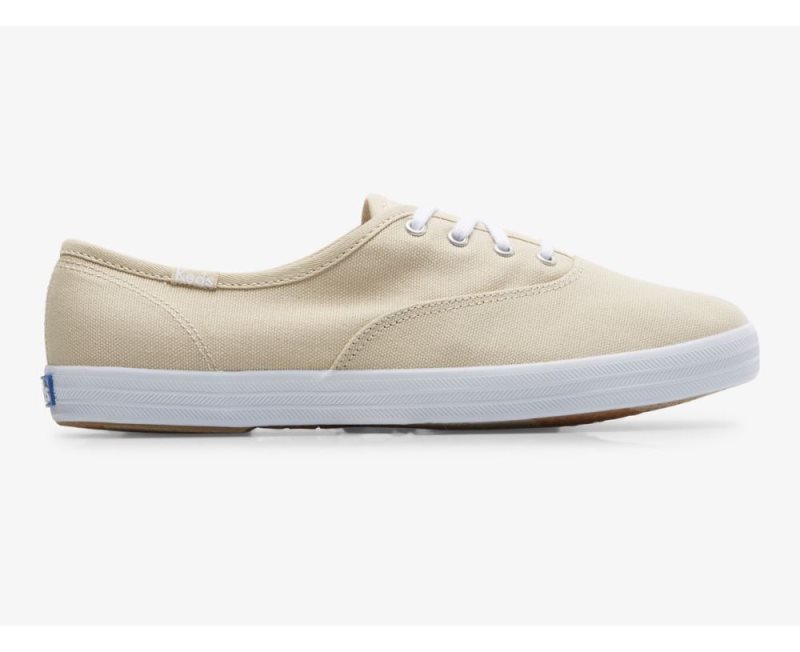 Keds Keds Champion Feat. Organic Katoenen Sneakers Dames Oatmeal | fXQEX14X