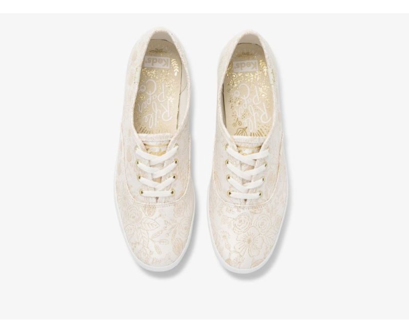 Keds Keds x Rifle Paper Co. Champion Colette Jacquard Sneakers Dames Wit | WZny2Odr