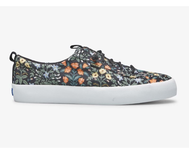 Keds Keds x Rifle Paper Co. Kickback Lottie Sneakers Dames Zwart | Jd3NZXXU