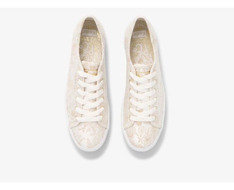 Keds Keds x Rifle Paper Co. Triple Kick Colette Jacquard Sneakers Dames Wit | OYcR9XVL