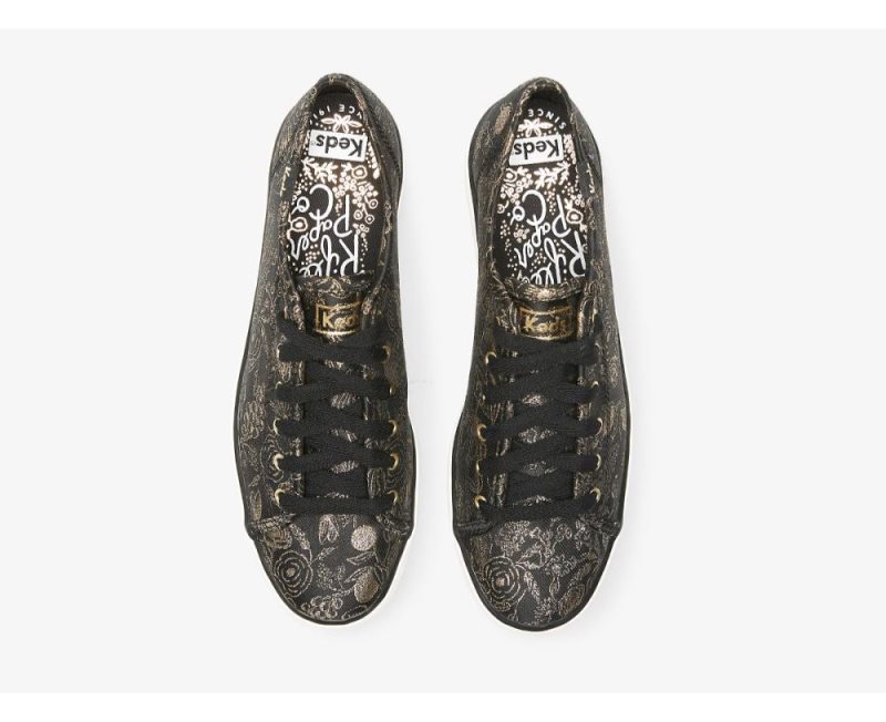 Keds Keds x Rifle Paper Co. Triple Kick Colette Jacquard Sneakers Dames Zwart | pYtcHasG