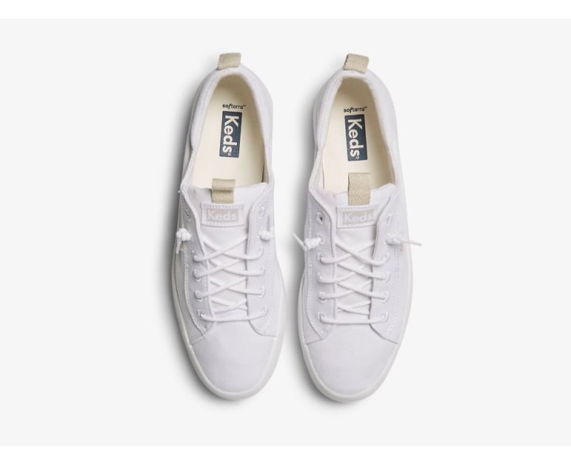 Keds Kickback Canvas Sneakers Dames Wit | aFpYtY96