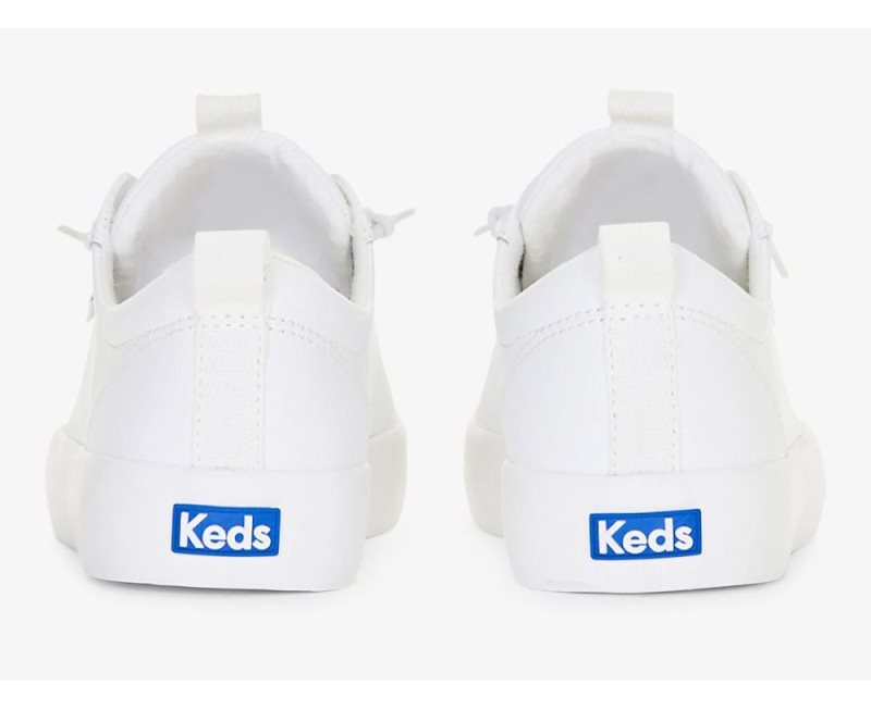 Keds Kickback Leren Sneakers Dames Wit | 0desc4Tn