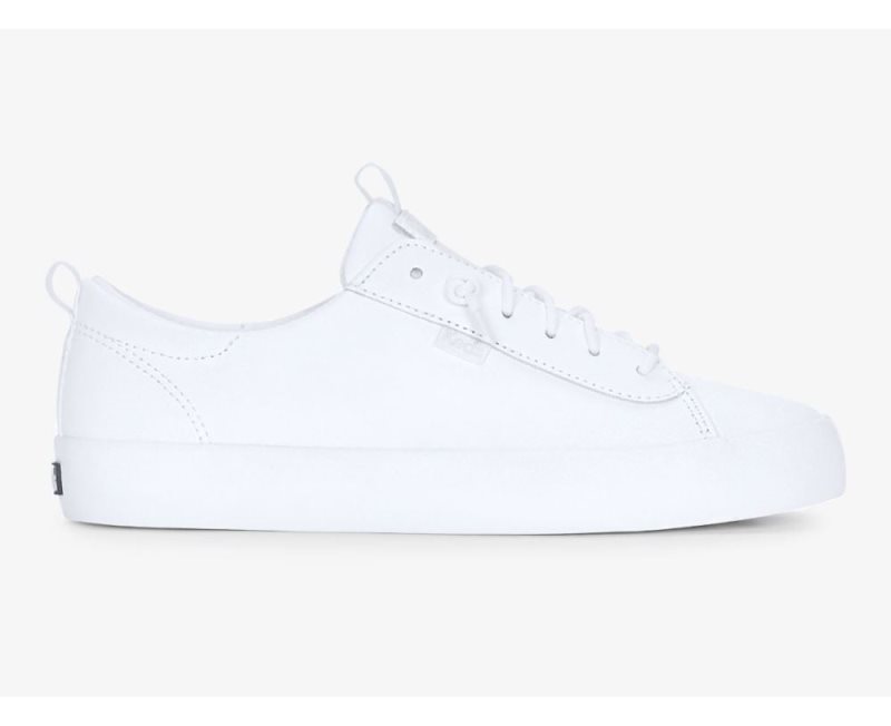 Keds Kickback Leren Sneakers Dames Wit | 0desc4Tn