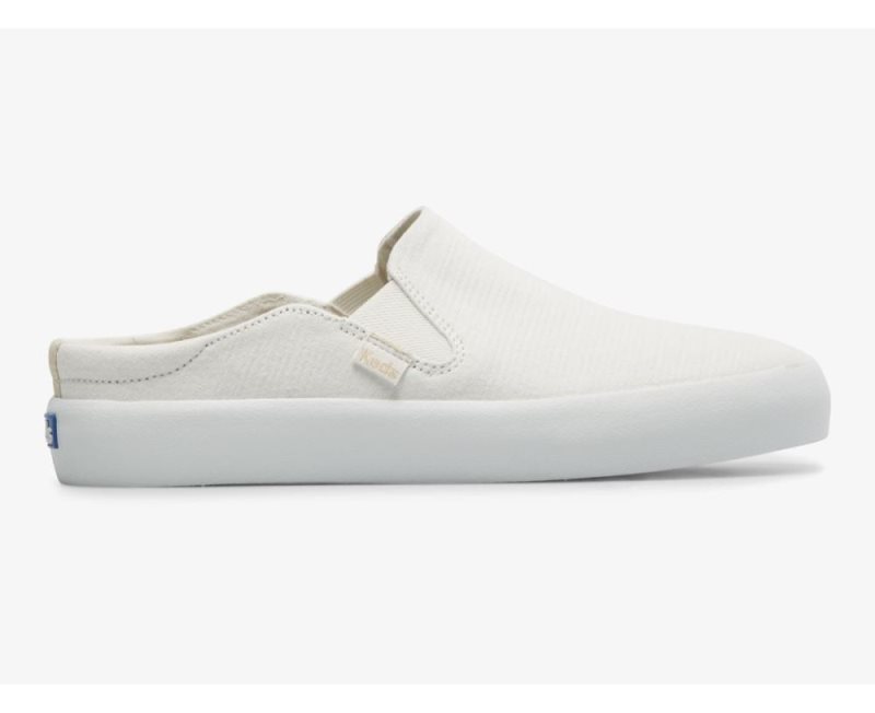 Keds Kickback Mule Crepe Mules Dames Wit | 9JcQhcoV