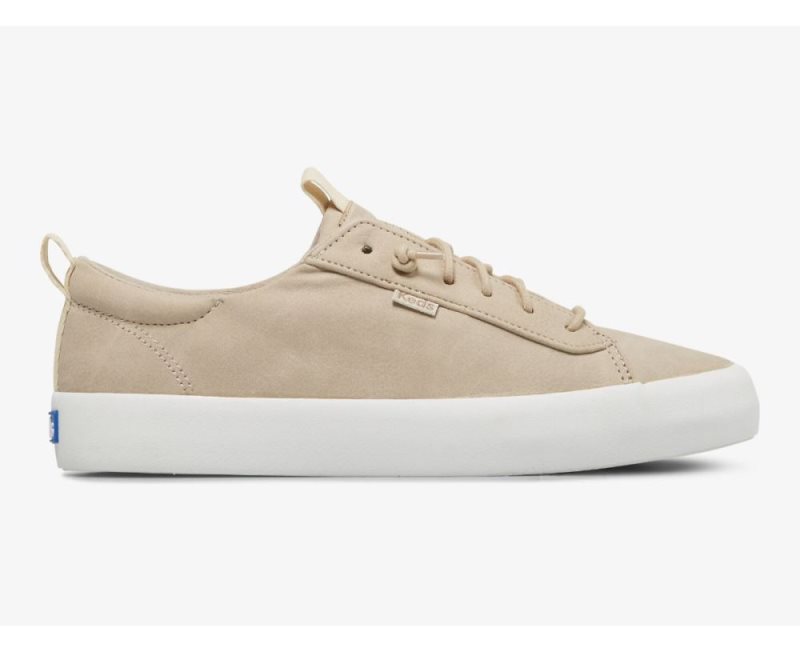 Keds Kickback Veganistische Leren Sneakers Dames Taupe | wPBDKi5P