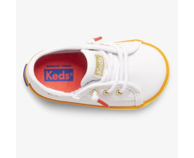 Keds Kickstart Crib Sneakers Kinderen Gekleurd Wit | H5qNIVaH