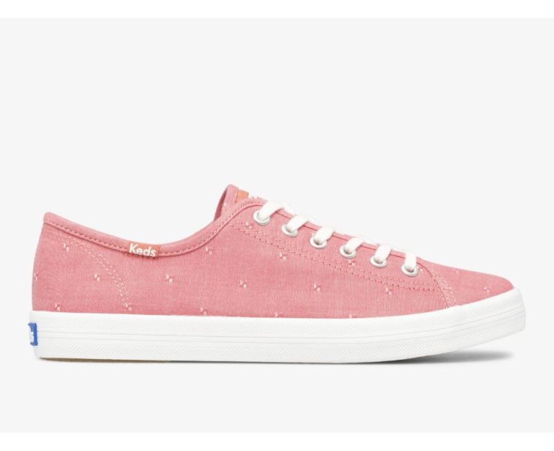 Keds Kickstart Dobby Jacquard Sneakers Dames Rood | CZcLKMqm