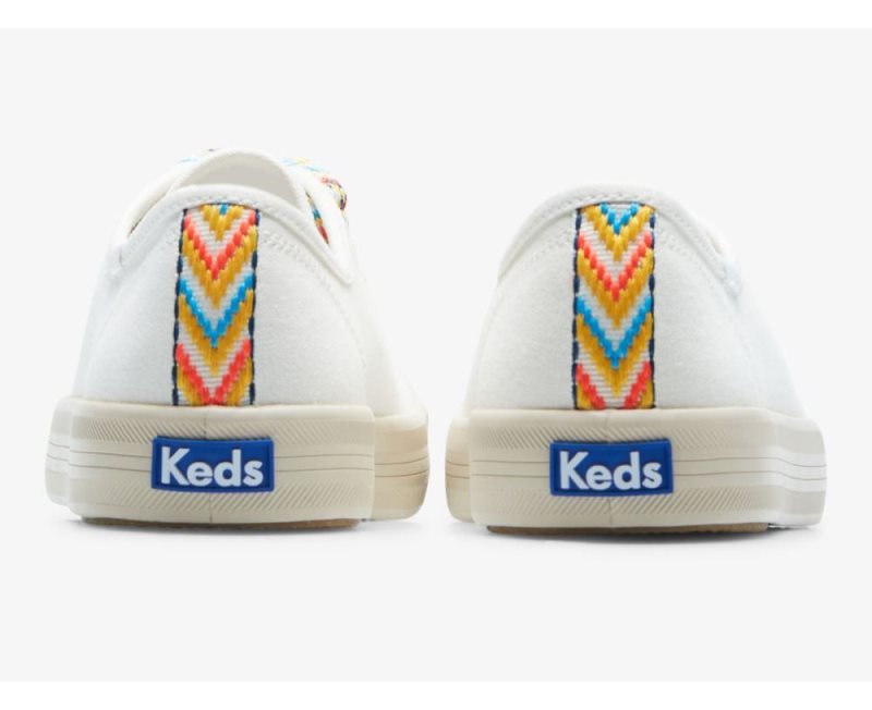 Keds Kickstart Fair Isle Sneakers Dames Wit Gekleurd | kr7Pjo3a