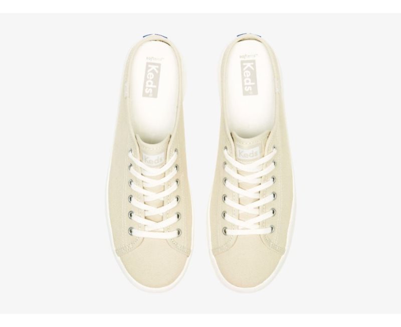 Keds Kickstart Mule Canvas Canvas Schoenen Dames Oatmeal | 8WGJdzPQ