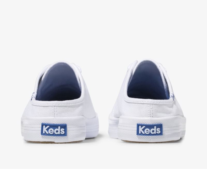 Keds Kickstart Mule Canvas Sneakers Dames Wit | E9a8WYO8