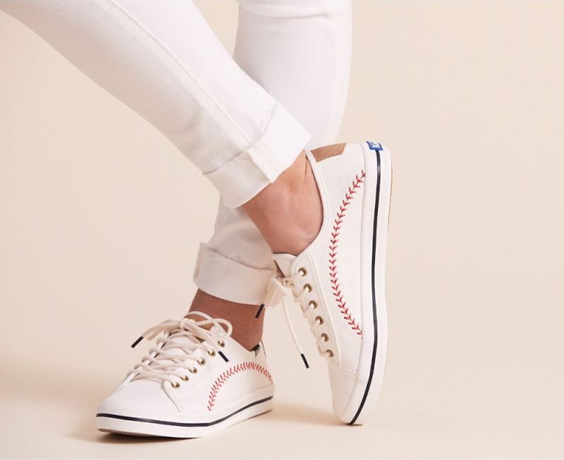 Keds Kickstart Pennant Sneakers Dames Wit | lEvsqYfJ