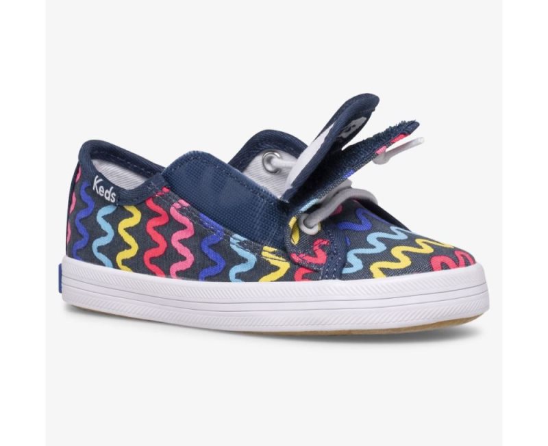 Keds Kickstart Seasonal Jr Sneakers Kinderen Donkerblauw | y7Hx9Rbg