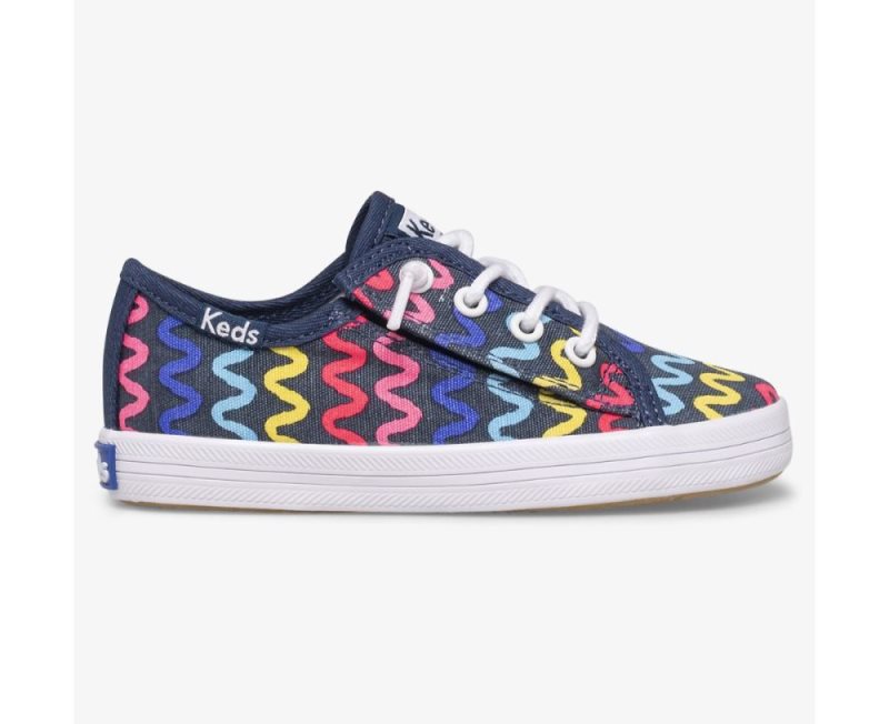 Keds Kickstart Seasonal Jr Sneakers Kinderen Donkerblauw | y7Hx9Rbg