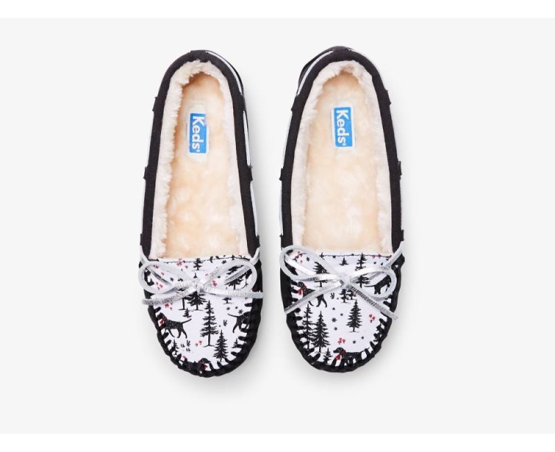 Keds Moccasin Slippers Slip Ons Dames Zwart Gekleurd | Cj7pYphq