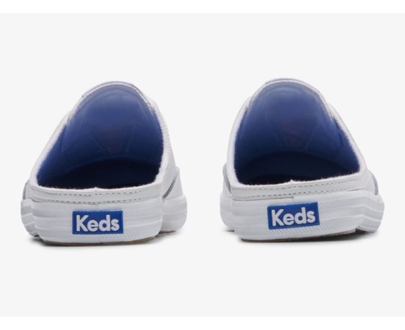 Keds Moxie Mule Leren Leren Schoenen Dames Wit | ffiz2qkt