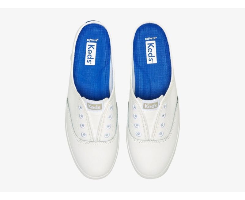 Keds Moxie Mule Leren Leren Schoenen Dames Wit | ffiz2qkt