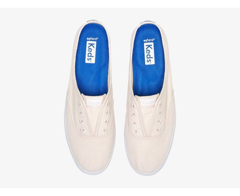 Keds Moxie Mule Washed Twill Mules Dames Lichtroze | r3N8TiwF