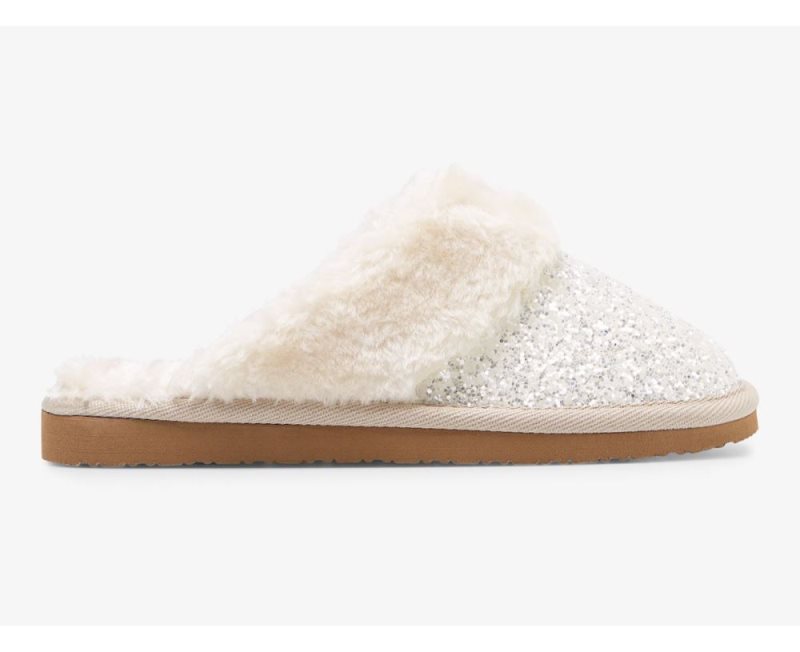 Keds Mule Slippers Glitter Mules Dames Wit | Xu1TwxY3