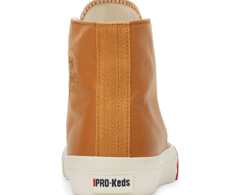 Keds Royal Hi Coated Canvas Sneakers Dames Bruin | dEPwIHt3