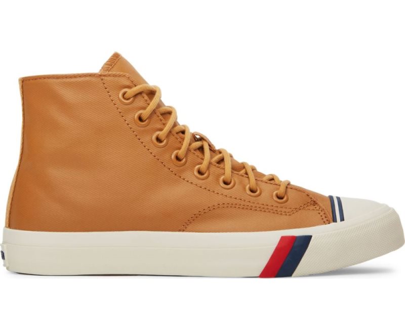 Keds Royal Hi Coated Canvas Sneakers Dames Bruin | dEPwIHt3