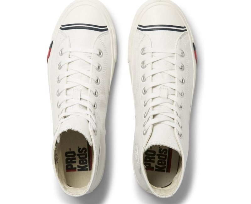 Keds Royal Hi Leren Sneakers Dames Wit | IIFgodfi