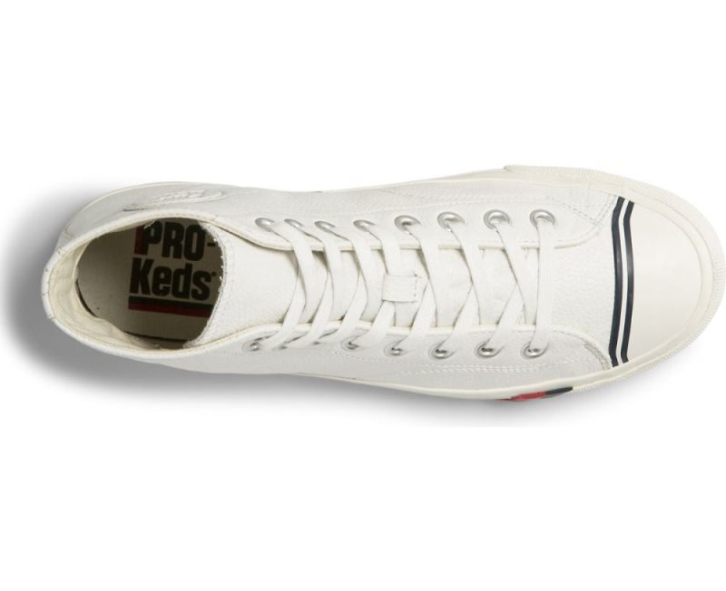 Keds Royal Hi Leren Sneakers Dames Wit | IIFgodfi