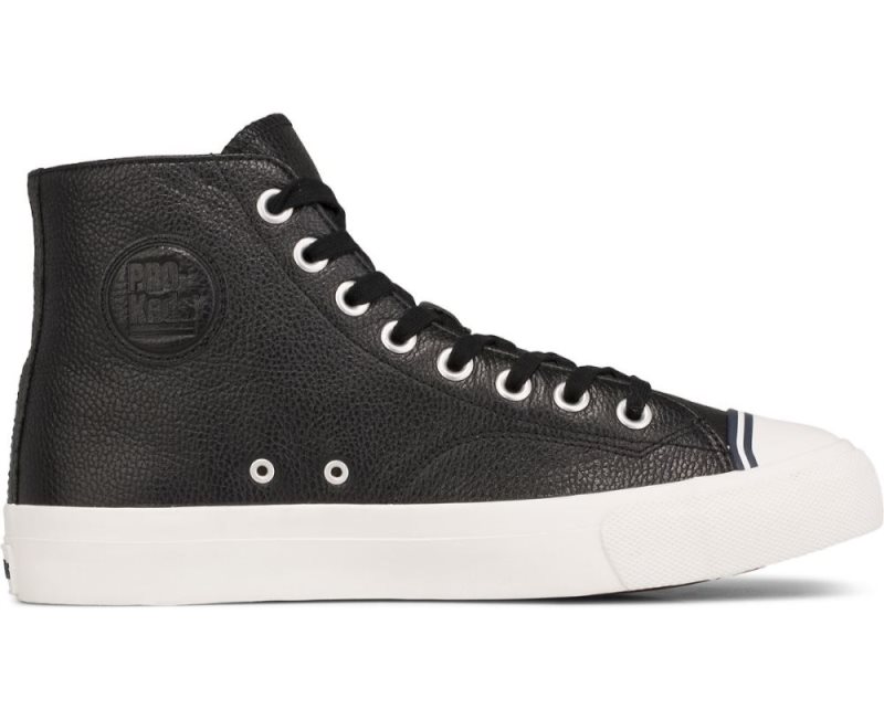 Keds Royal Hi Leren Sneakers Dames Zwart | AjbDebgs