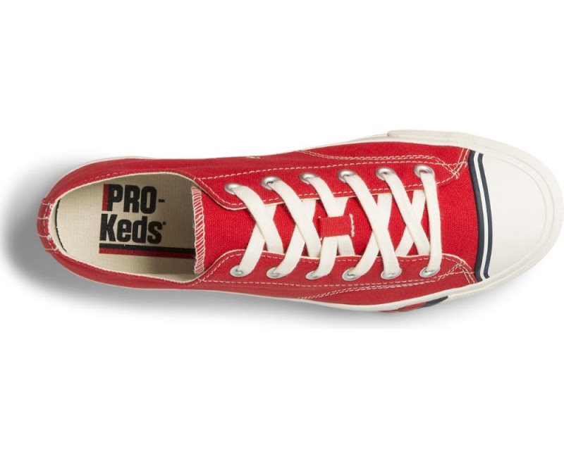 Keds Royal Lo Canvas Sneakers Dames Rood | E8kKcr1n