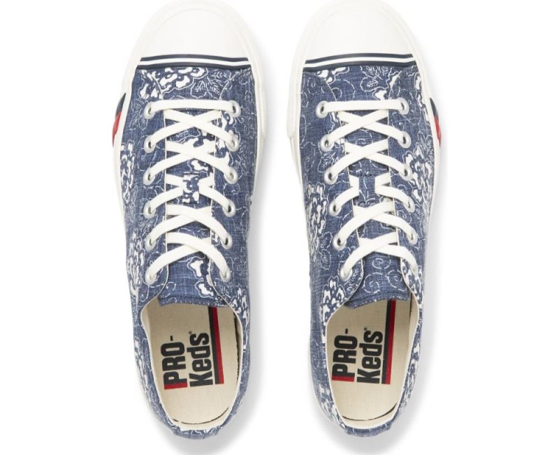 Keds Royal Lo Floral Print Sneakers Dames Donkerblauw | VKXLblra