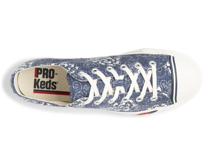 Keds Royal Lo Floral Print Sneakers Dames Donkerblauw | VKXLblra