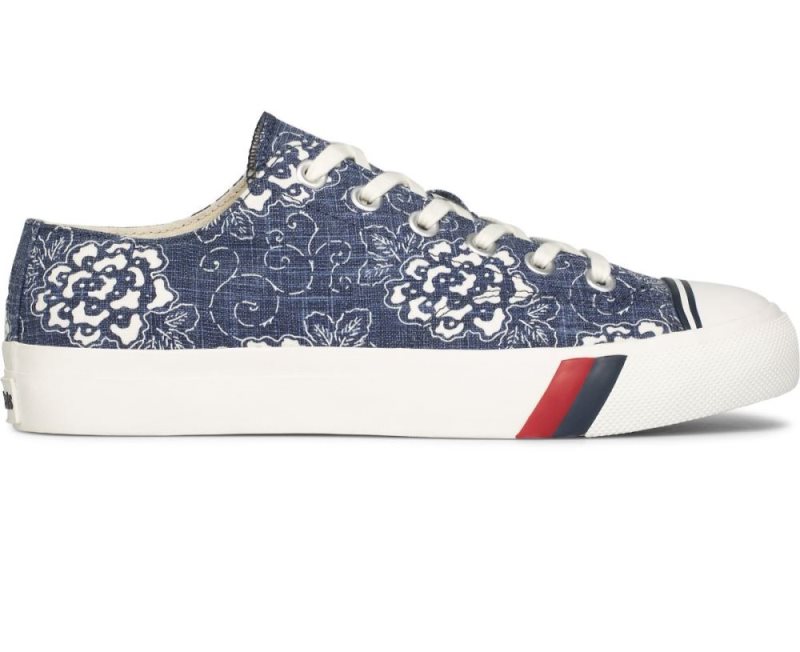 Keds Royal Lo Floral Print Sneakers Dames Donkerblauw | VKXLblra