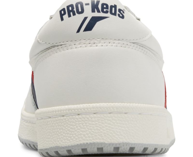 Keds Skyhawk Lo Leren Sneakers Heren Wit Blauw Rood | nDDnX5Kt