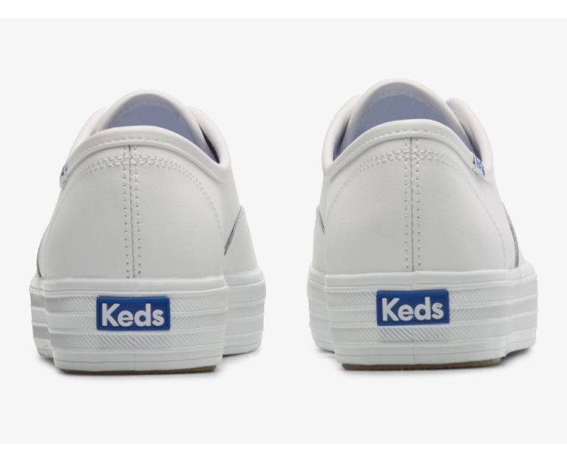 Keds The Platform Leren Platform Schoenen Dames Wit | o6MZDdrX