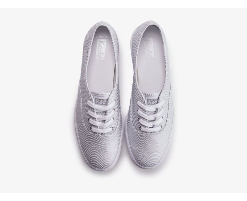 Keds Triple CVO Metallic Sneakers Dames Wit Zilver | Bw12Nyul