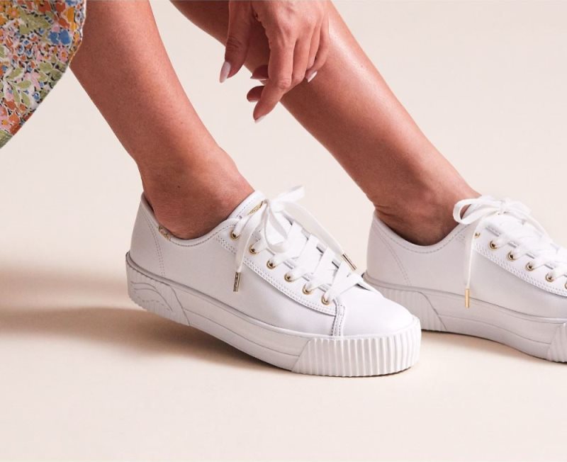 Keds Triple Kick AMP Leren Sneakers Dames Wit | OMxYJXlp