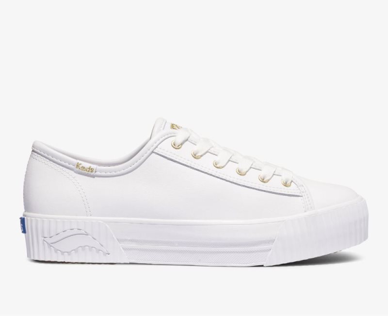 Keds Triple Kick AMP Leren Sneakers Dames Wit | OMxYJXlp