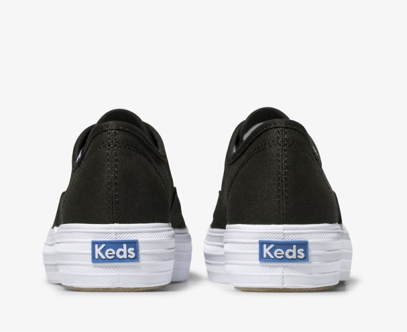 Keds Triple Sneakers Dames Zwart | KE20k3yj