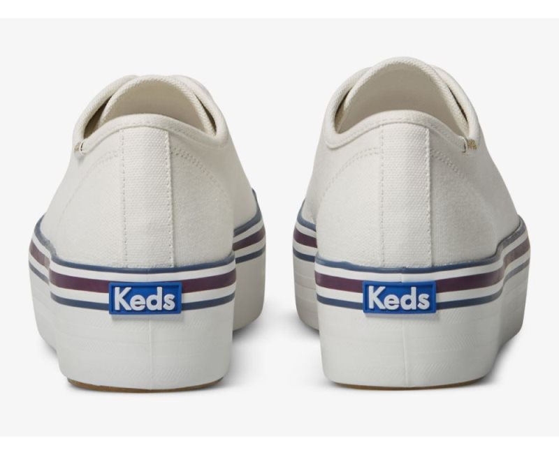 Keds Triple Up Varsity Sneakers Dames Wit Blauw | LZaPhp7S